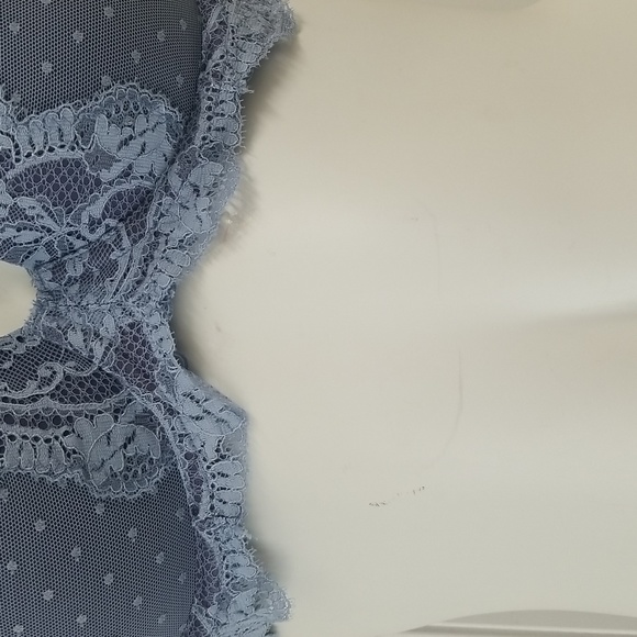 Victoria's Secret Dream Angel Bra Padded Smokey Blue Lace 32C - Picture 4 of 10